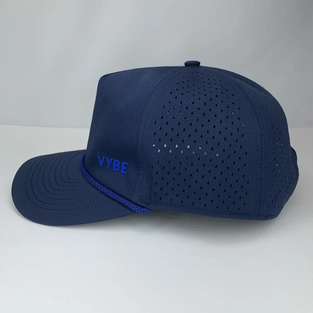 VYBE Hat Blue Mesh Rope Adjustable Performance Snapback Baseball Cap - Picture 6 of 16